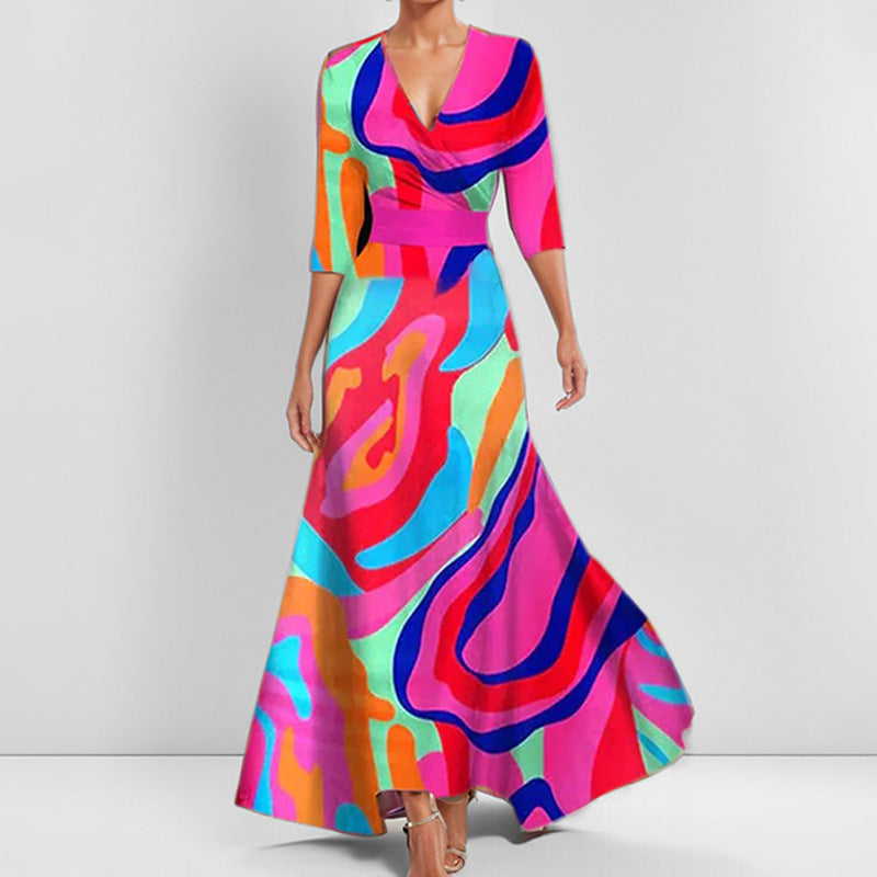 Vestido de Gala Floral Exclusivo - Vestiria
