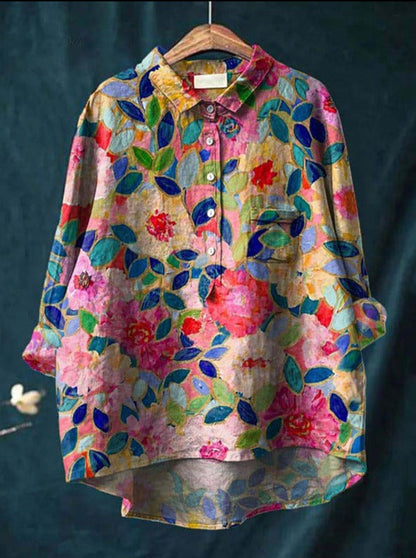 Blusa ligera estampada flores mujer - Vestiria