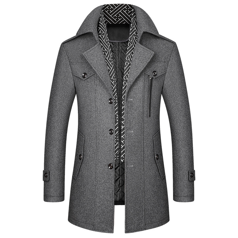 Abrigo Hombre Invierno Clásico Acolchado