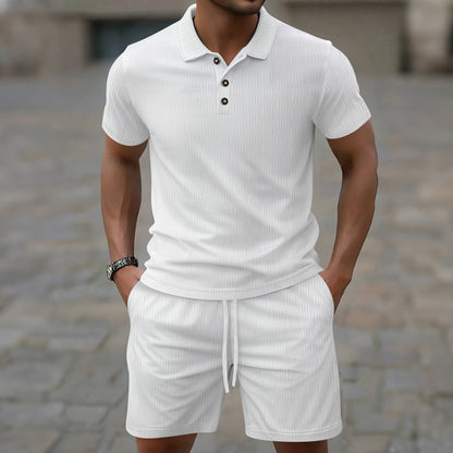Conjunto deportivo hombre polo y shorts cómodos