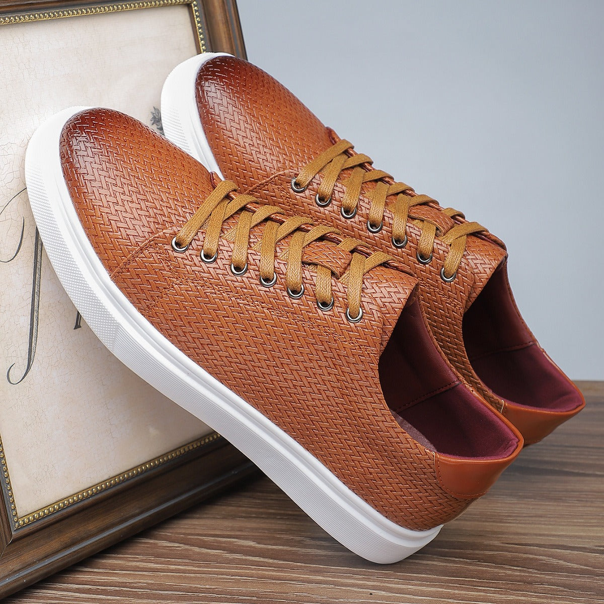 Zapatillas Hombre Piel Sintética Casual Elegantes - Vestiria