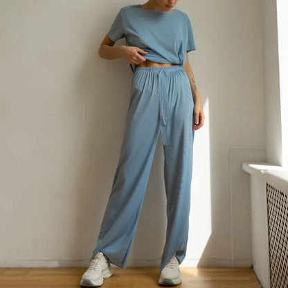Conjunto Mujer Cómodo Pantalón Ancho