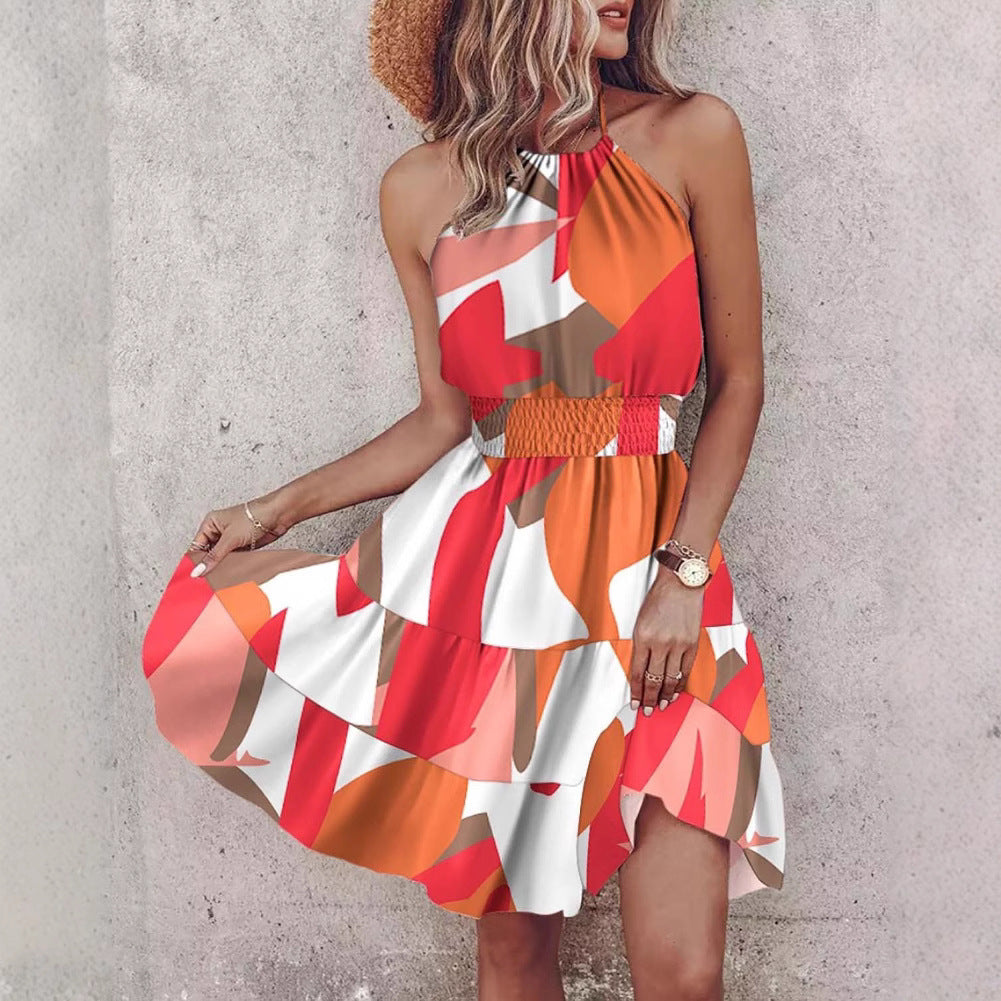 Vestido de mujer falda capas elástico cintura ajustada - Vestiria