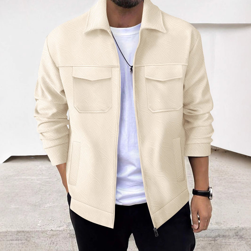Chaqueta militar cómoda con bolsillos para hombre