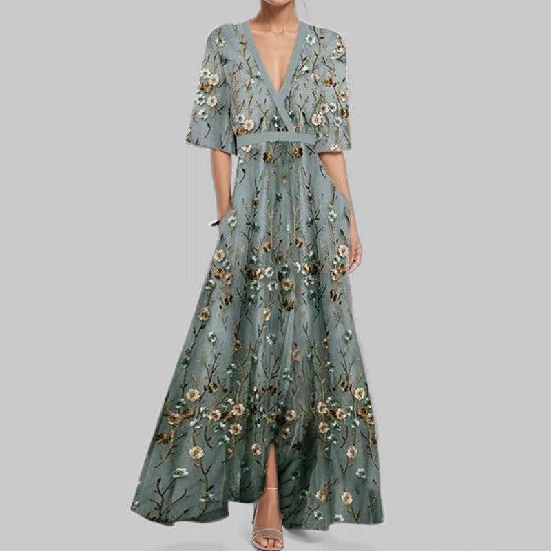 Vestido de Gala Floral Exclusivo