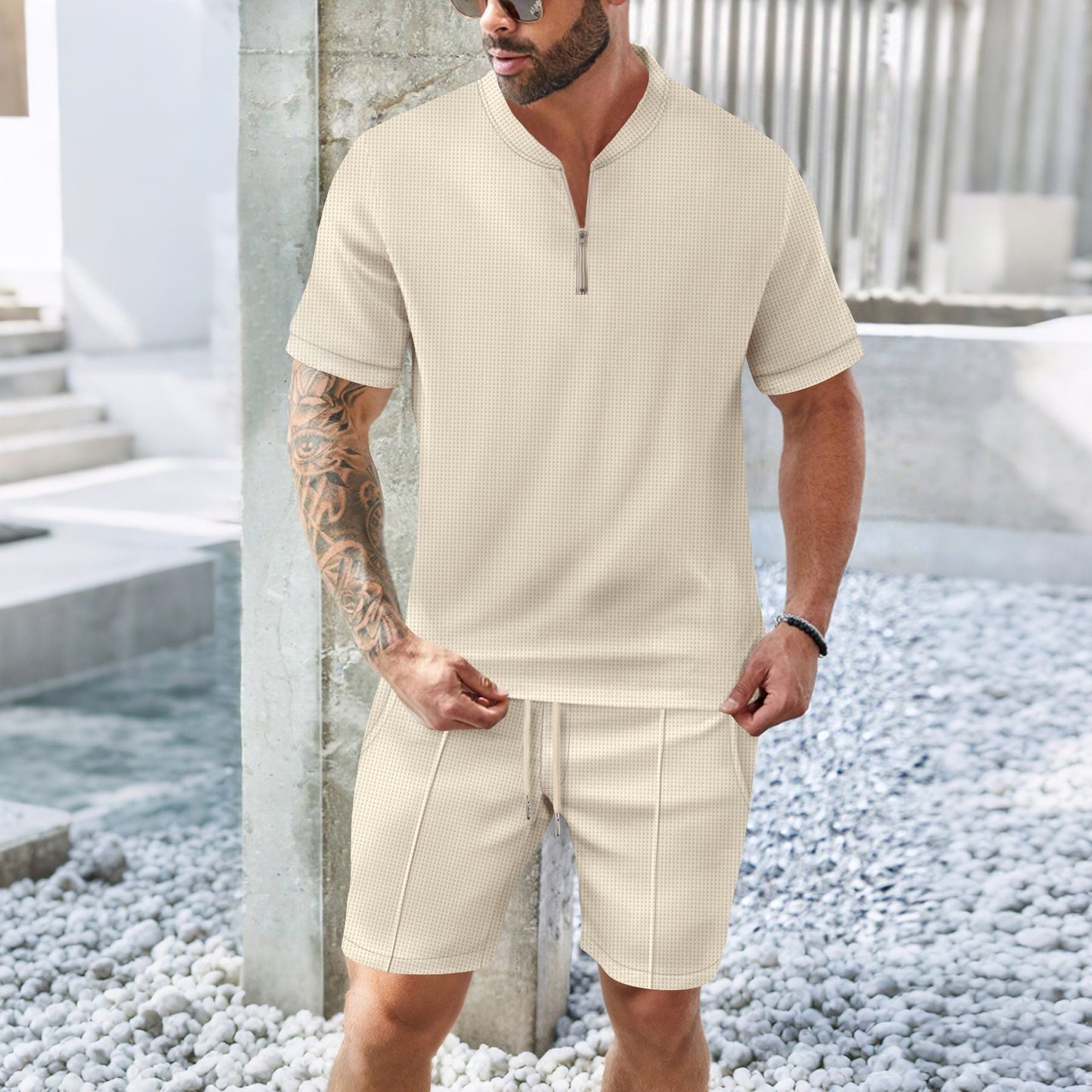 Conjunto deportivo ligero de camiseta y pantalón corto
