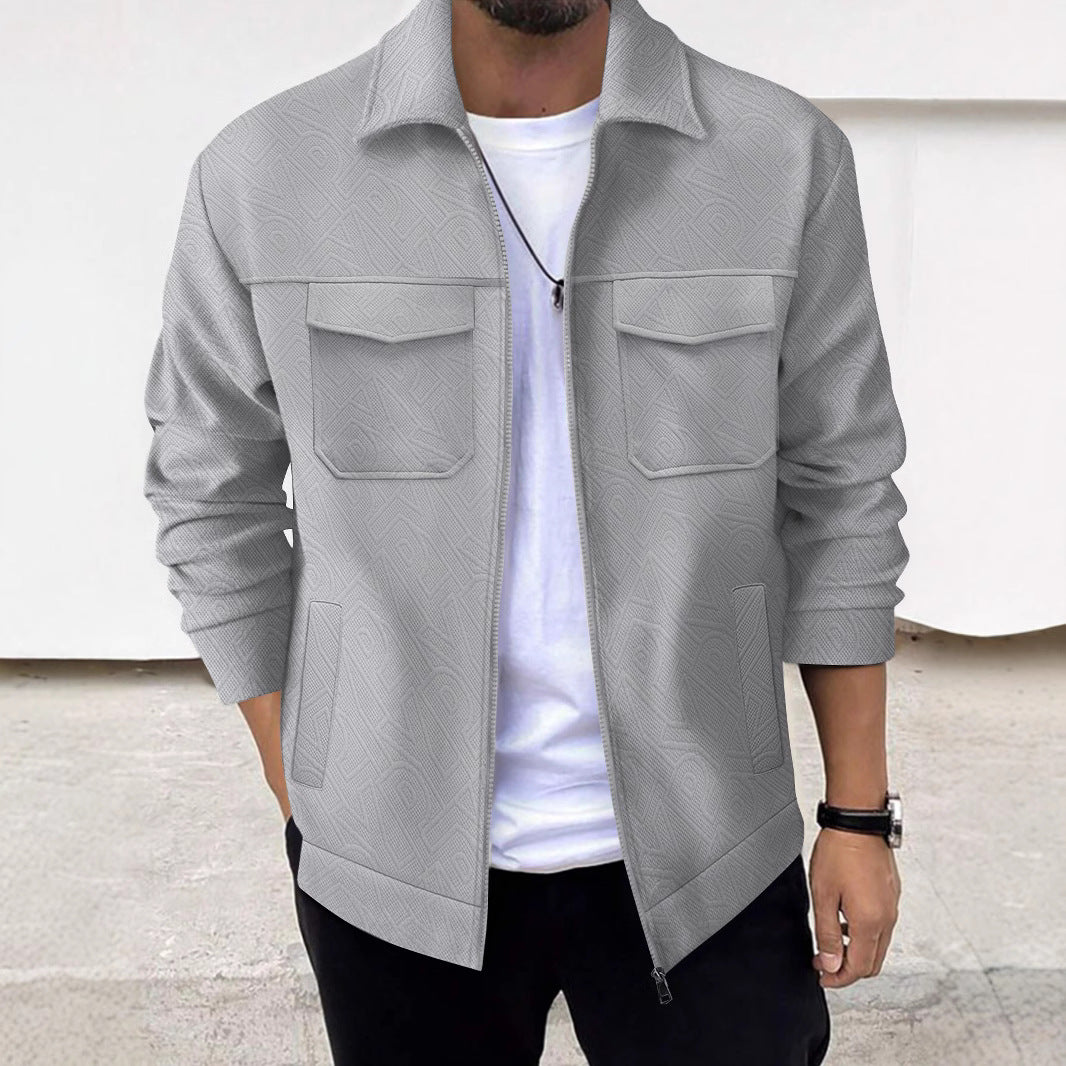 Chaqueta militar cómoda con bolsillos para hombre