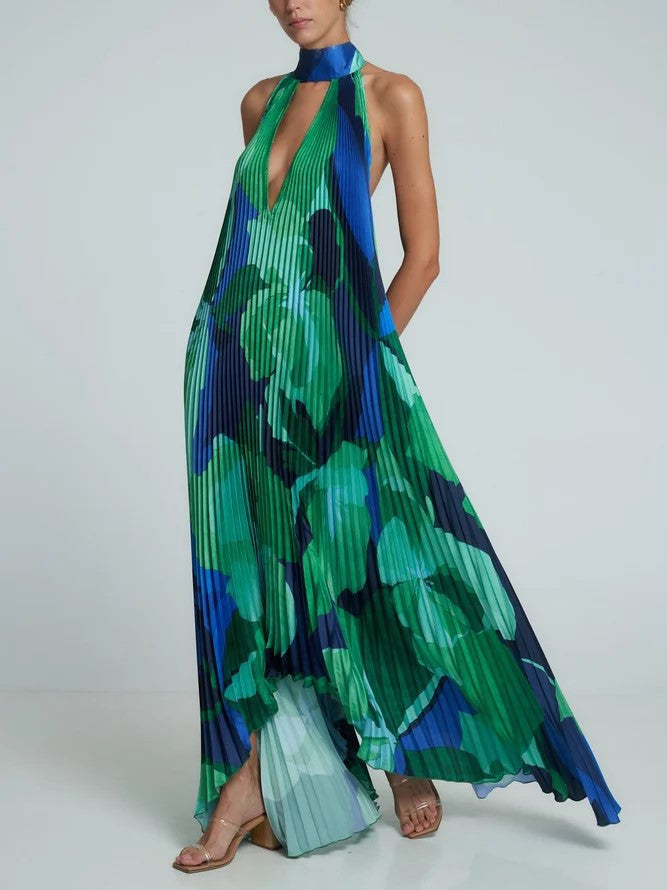 Vestido Maxi Elegante Plisado