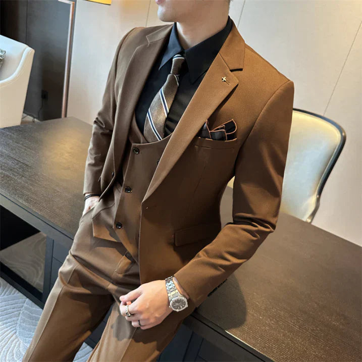Traje Hombre Elegante Tres Piezas Slim - Vestiria