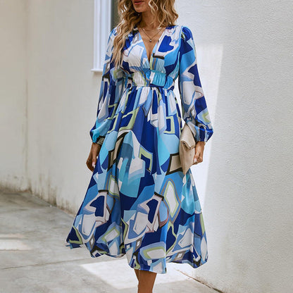 Vestido Midi FlorAL Elegante Con Escote Cruzado