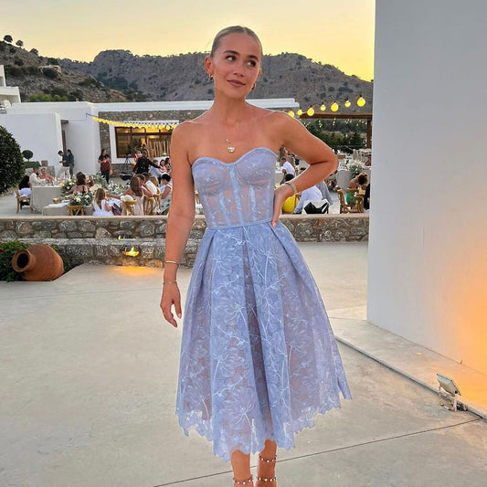 Vestido Midi Elegante Corsé Mujer - Vestiria