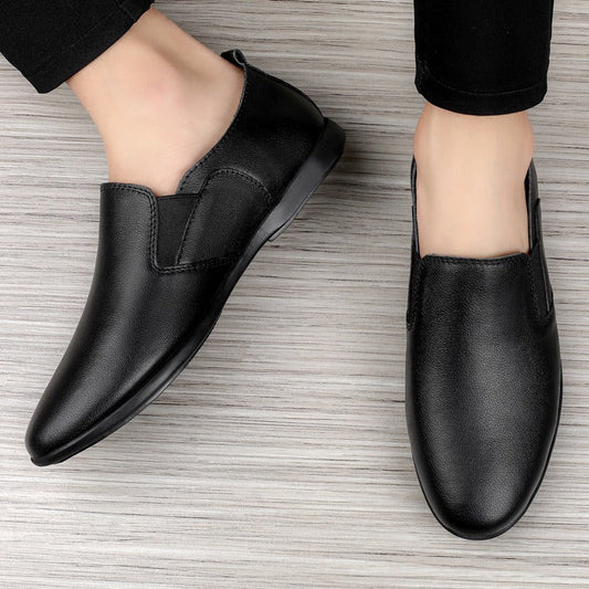 Mocasines Hombre Cuero Imitación Elegantes Slip On - Vestiria