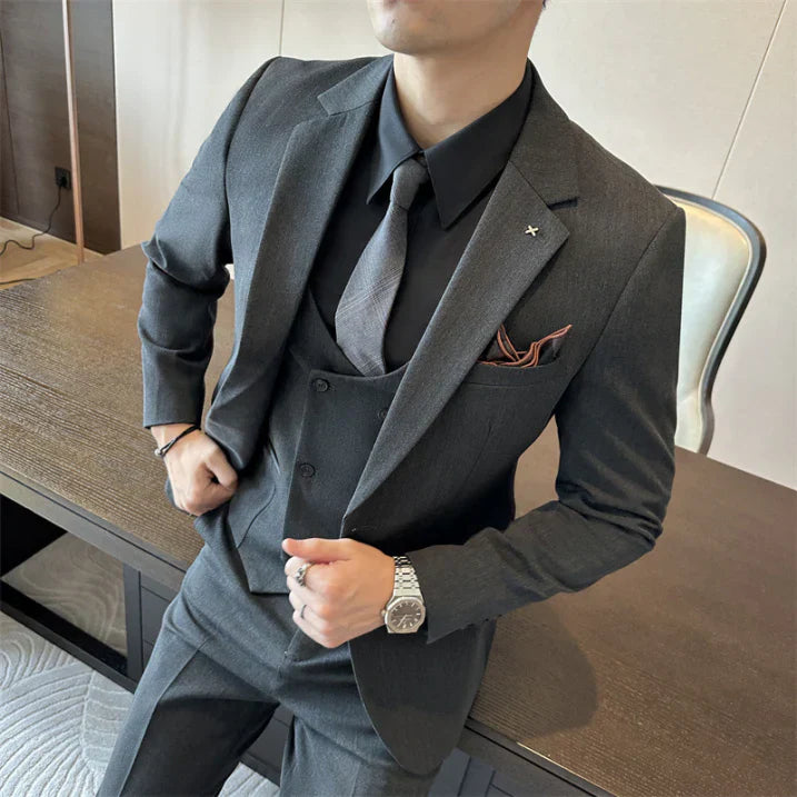 Traje Hombre Elegante Tres Piezas Slim
