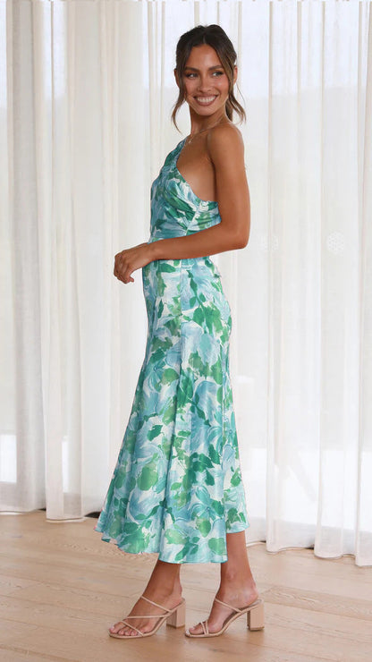 Vestido Floral Asimétrico Mujer