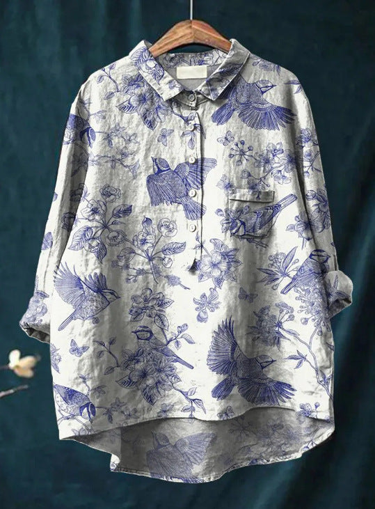 Blusa ligera estampada flores mujer