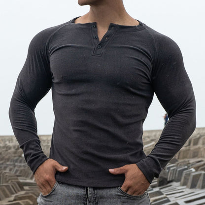 Camiseta Hombre Manga Larga Slim Clásica - Vestiria