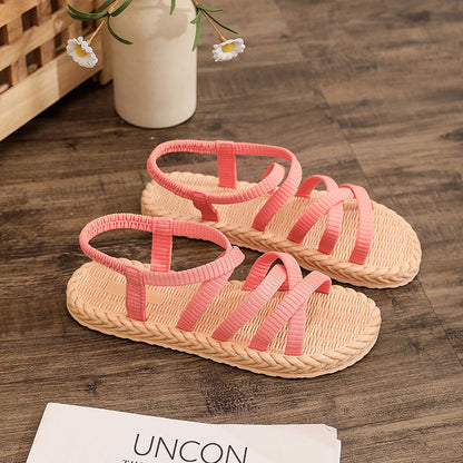 Sandalias de Paja Synthetic Comodas para Playa y Verano
