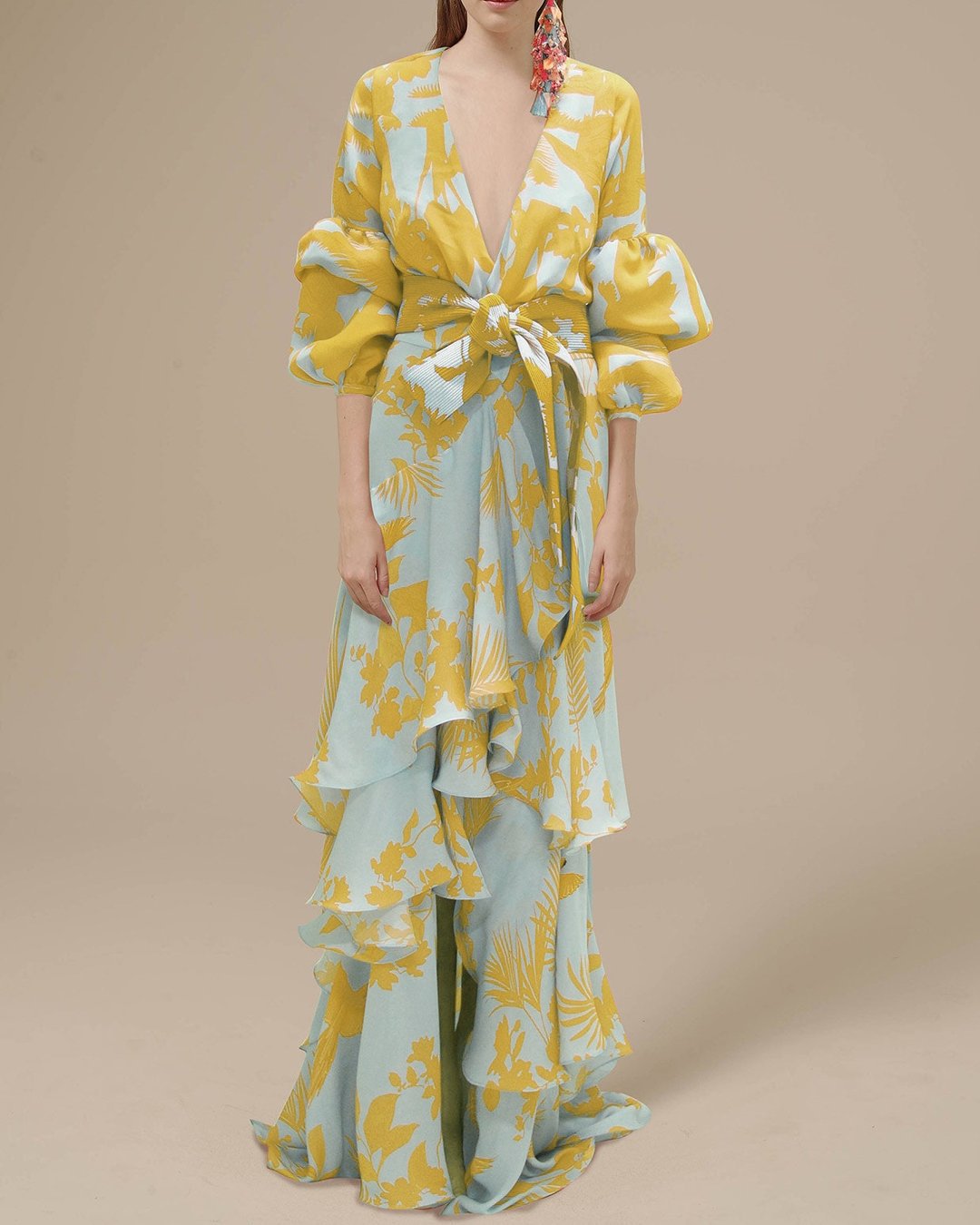 Vestido de Fiesta Gasa Floral Elegante - Vestiria