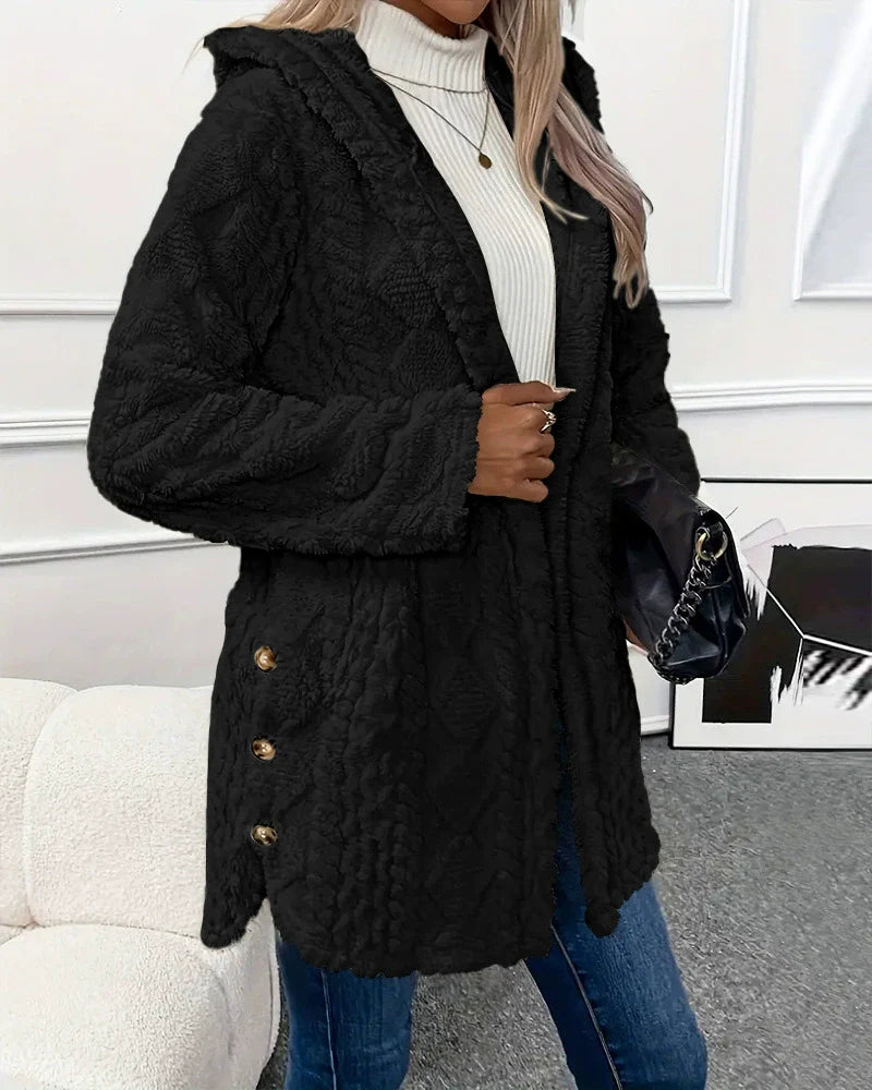 Chaquetón Acogedor Capucha Suave Invierno - Vestiria