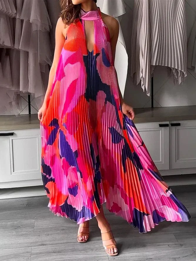 Vestido Maxi Elegante Plisado