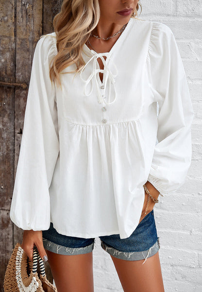 Blusa Ligera Comoda con Botones