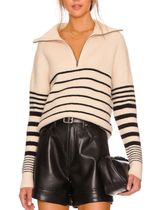 Sudadera Mujer Rayas Cuello Alto Moderna - Vestiria