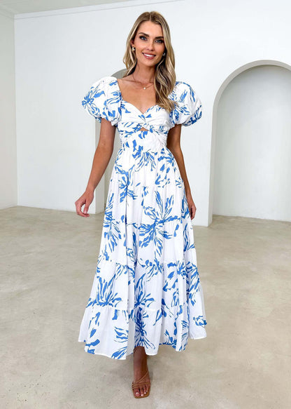 Vestido Mujer con Mangas Voladas Elegante