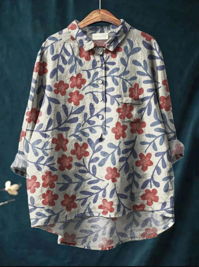 Blusa ligera estampada flores mujer
