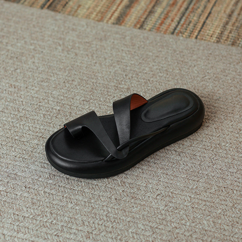 Sandalias de Verano con Plataforma y Punta Abierta