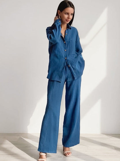 Pijama Femenino de Crepé Cálido - Vestiria