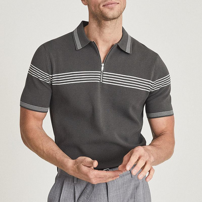 Polo Clásico Cuello Alto con Cremallera