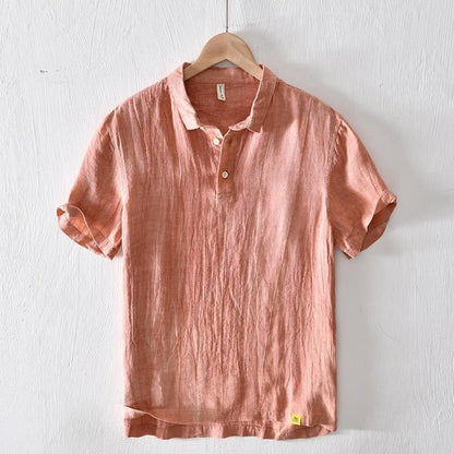 Camiseta de lino fresca y elegante hombre