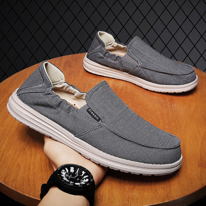 Mocasines Hombre Lona Ligera Slip On Clásicos