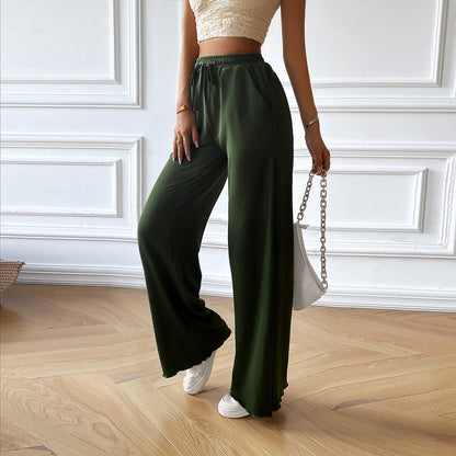 Pantalón Ancho Cintura Elástica Cómodo