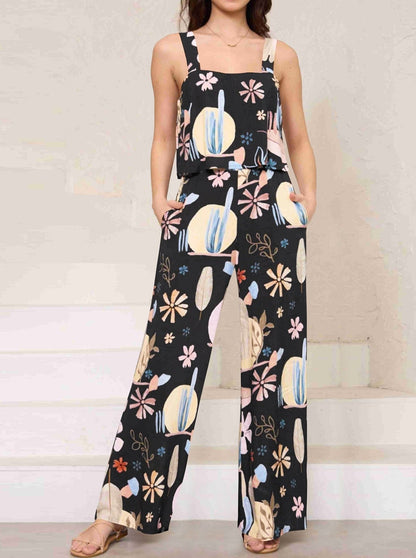 Traje de verano estampado dos piezas