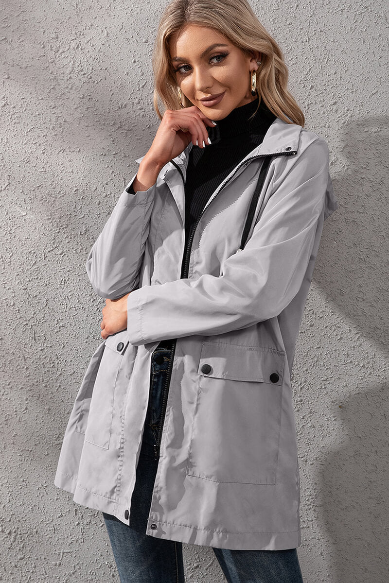 Chaqueta Impermeable Deportiva Con Capucha