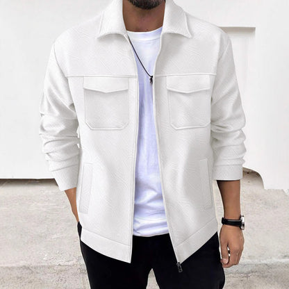 Chaqueta militar cómoda con bolsillos para hombre