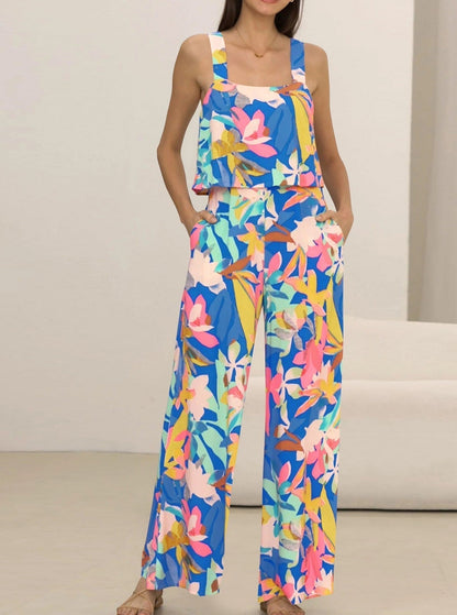 Traje de verano estampado dos piezas