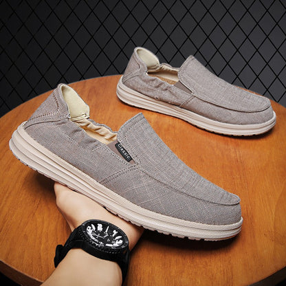 Mocasines Hombre Lona Ligera Slip On Clásicos