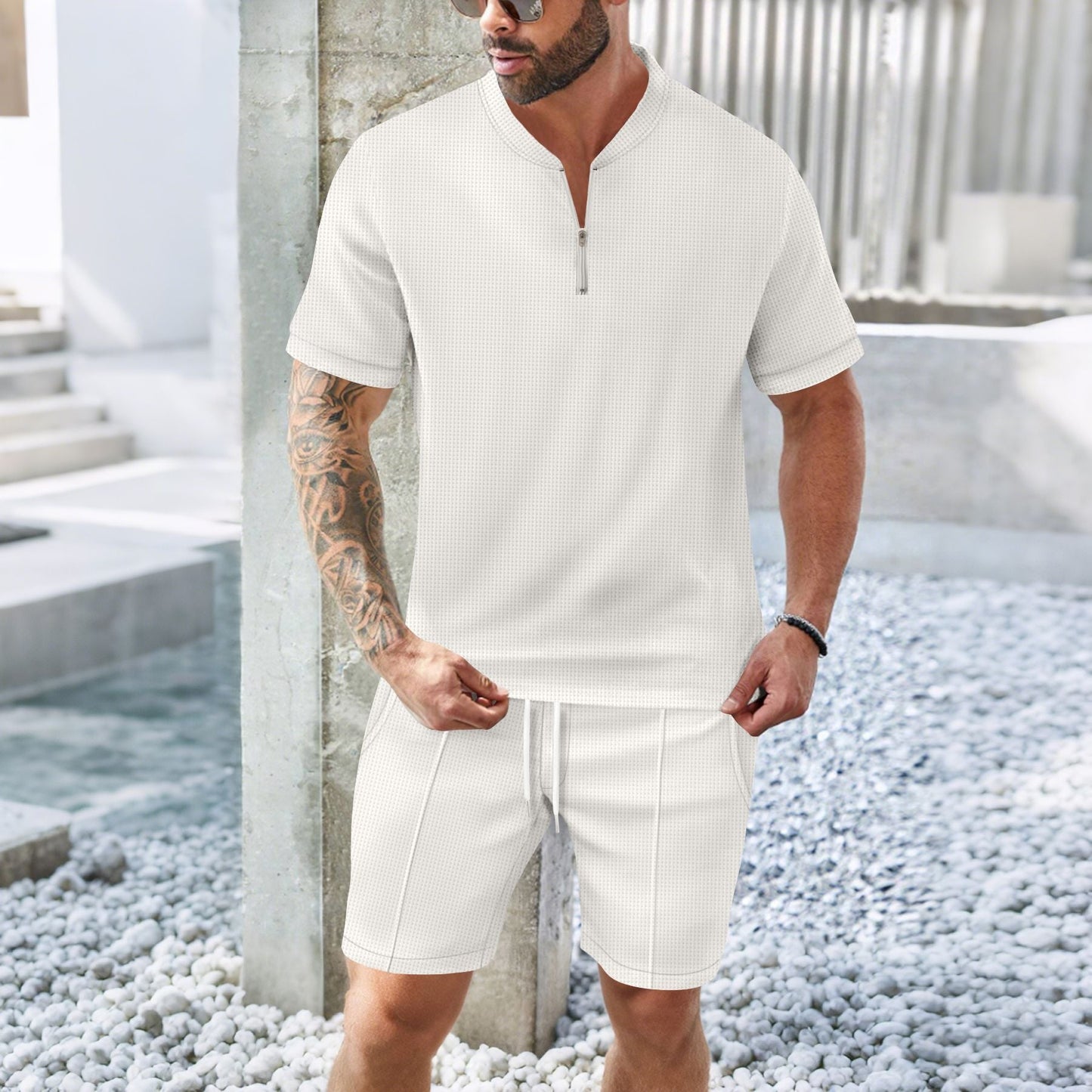 Conjunto deportivo ligero de camiseta y pantalón corto