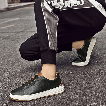 Zapatillas Hombre Piel Genuina sin Cordones Deportivas