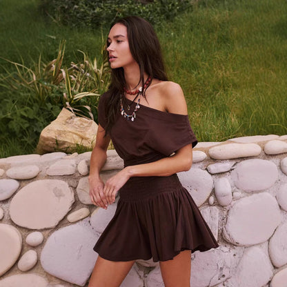 Vestido Mujer Corto Algodón Elástico Casual - Vestiria