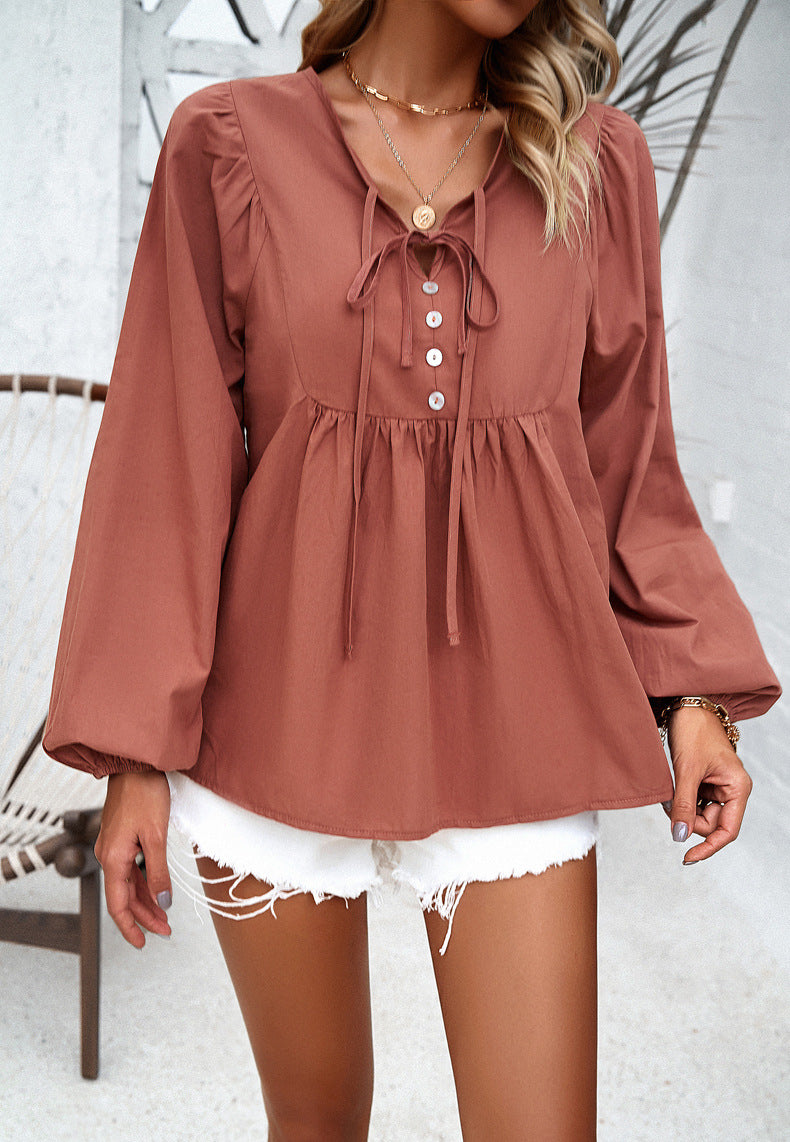 Blusa Ligera Comoda con Botones