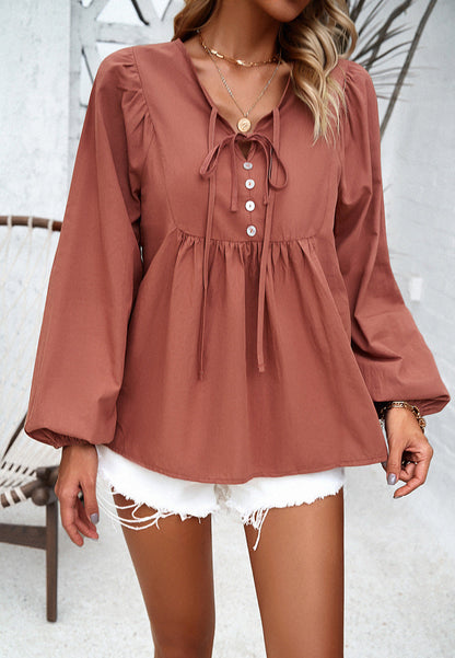 Blusa Ligera Comoda con Botones