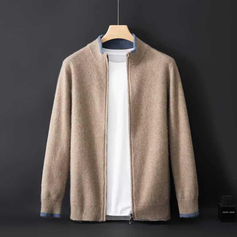 Cárdigan Hombre Punto Cuello Alto Abierto - Vestiria