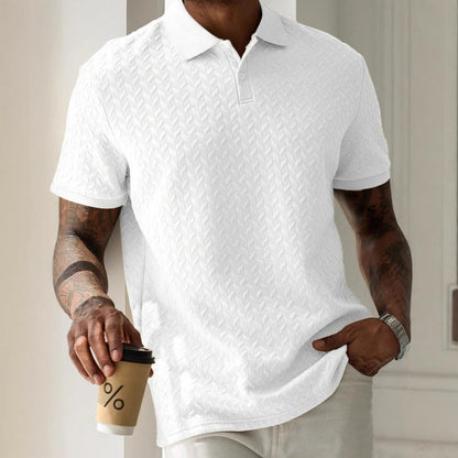 Polo Hombre Estampado Geométrico Moderno