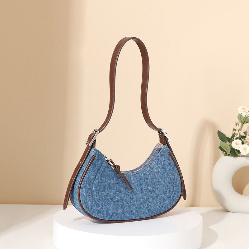 Bolso Bandolera Mujer Azul Jeans Clásico - Vestiria