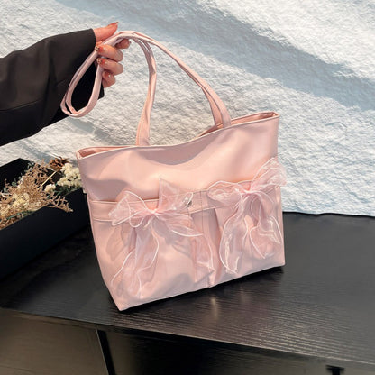 Bolso tote mujer lazos decorativos estilo universitario → Bolso Tote Mujer Floreado Estilo Boho