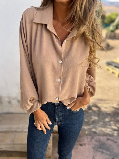 Blusa Mujer Elegante Manga Larga