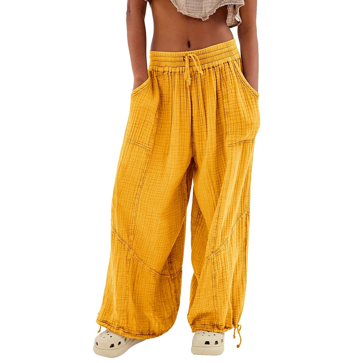 Pantalones de mujer cómodos de punto suave FENNA